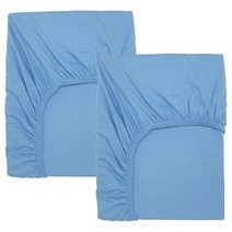 이케아 렌 유아용 매트리스커버 2P 블루 60x120cm 면100%