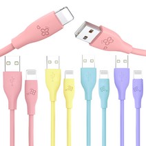 아이엔조이 마카롱 USB 아이폰 고속충전 케이블 30cm, 핑크, 마카롱 아이폰 케이블 2m