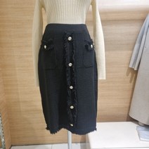 더아이잗뉴욕 더아이잗 트위드 단추포인트 니트스커트 IL1N1SK83