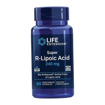 Life Extension 수퍼 R 리포산 240mg 식물성 캡슐 60개, 60 Count (Pack of 1), 1개