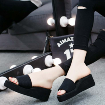 발편한슬리퍼 사계절 여성 통굽 슬리퍼 사무실용 실내화