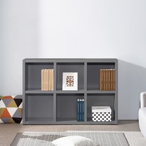 [인테리어 책장/실속구매1위] 파로마 달리 2단 와이드 낮은책장 1200, 그레이