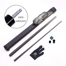 당구큐가방 카본당구큐대 여성 초보자 당구 초크 장갑 당구공 풀 카본 파이버 큐 스틱 블랙 브레이크 펀치 플레이 OEM, 25.3k 매트 큐 방사형 - 11.5mm