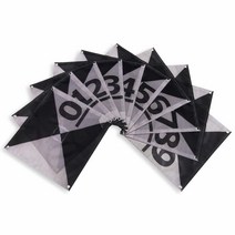 UAV 그라운드 컨트롤 포인트(GCPs)/항공기 지도 및 측량용 (10 팩) 중앙 통과로 0-9 | 할리퀸 철 크로스 에디션, Black Grey