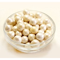 선인 럭스펄 화이트 진주 초콜릿 케익 마카롱 구슬 장식 데코 100g (소분상품), 럭스펄미니지름5~7mm, 보냉포장 포함 (★ 500원 추가 할인)