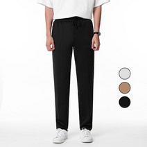 빅앤샵 남성용 쿠션지 일자핏 스판 밴딩 슬랙스