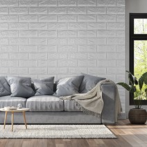 폼블럭 블럭아이 10mmX1mX2.5m_접착식 단열벽지 곰팡이 보온 벽돌 셀프시공 포인트 시트지 곰팡이 결로방지, 실버그레이