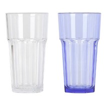 PC 8각컵 안깨지는 플라스틱 물컵 업소 식당 카페, 420ml (5235), 투명