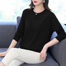 besteffie 여성 가을 겨울 니트 라운드넥 스웨터 심플 디자인 고급스러운 패턴 장식 K18