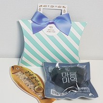 꼬마데코 하트미역잡곡굴비세트(민트반달리본손잡이), 1개, 꽃라벨