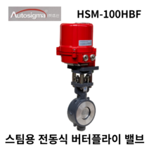 오토시그마 HSM-100HBF 스팀용 전동식 버터플라이밸브 100A, AC110V