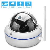 감시 카메라 cctv 현관 아파트 문 앞 5MP Wifi iCSee HD 1080P 유선 무선 IP 카메라 파손 방지 방수 야외 오디오 기록 RTSP Xmeye 클라우드, 5MP 추가 64G, 영국 플러그, 3.6mm