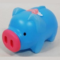 QSO960916생활잡화J 돼지저금통 대 거실인테리어 동전저금함 선물, 블루