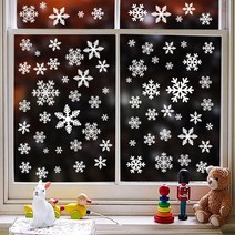 눈꽃 모양 스티커 창문장식 데코스티커 유리창시트지