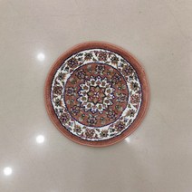 원형 신장위구르 카페트 작은정 실크 담요 매트 찻잔 양털러그