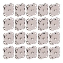 사방 자석단추 메탈자석단추 가방부자재 똑딱이 20P, 실버, 20개