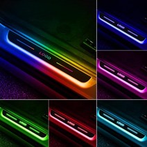 차량용 무드등 무선 LED 차량 도어 씰 라이트 RGB 페달 통로 조명 USB 무선 네온, 2Pcs Front Door+For B-ENZ