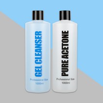 젤네일 젤클렌저 1000ml + 퓨어아세톤 1000ml 세트, 젤클렌저1000ml + 퓨어아세톤1000ml SET