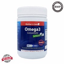 뉴질랜드 마더스케어 오메가3 피쉬오일 1000mg 300캡슐 10개월분 비타민D3, 단품