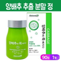 양배추 가루 정 국산 양배추환 식이섬유 농축 분말 양배추정 위양배추 추출물 정제 위건강식품 알약형 캡슐 제품, 1개, 양배추 추출 분말 90정