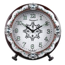 무소음 알람 야광 탁상시계 T-826, 월넛