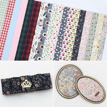 펠트친구 패브릭스티커A4 /천 데코 리폼 원단 접착 면 북유럽 린넨 무지 스티커, 18.레드블랙와치