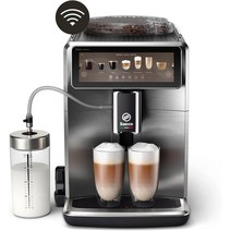 Saeco Xelsis Deluxe 전자동 커피 머신 - WLAN 연결, 7.8인치컬러디스플레이, 스테인레스 스틸