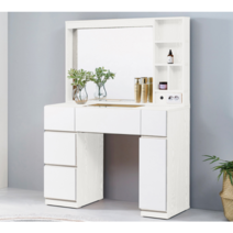 아이리스 LED 수납화장대 화이트 4종 스툴세트 (전국배송 제주도배송)