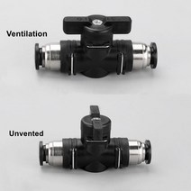 공압 공기 유량 제어 밸브 4mm 6mm 8mm 10mm 12mm 푸시 연결 피팅 유니온 수동