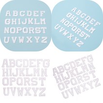 마트498 블랙 열접착 와펜패치(알파벳) 26종 옷리폼 의류패치 옷에붙이는스티커 열스티커 의류프린팅 이니셜와펜