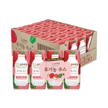상하목장 유기농 사과딸기케일 주스 125ml 24팩