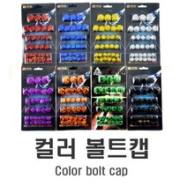 오토바이 볼트 캡 커버 골드/레드 튜닝용품 너트 모터 장식 마감, (선택1번)오토바이볼트커버(레드)