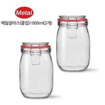 미르 클립 메탈글라스 자, 1000ml, 3개