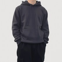 남자 후드 티셔츠 오버핏 무지 기모 후드티