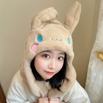 산리오 손난로 귀여운 Sanrio 플러시 모자 Cinnamoroll 액세서리 Kawaii 따뜻하게 유지 두꺼운 귀 이동 애니메이션 아이 장난감 소녀 선물, [03] A3