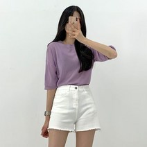 니까니까 하쿠 베이직 반팔 니트 라운드 루즈핏 여름 니트티 6color