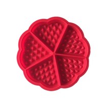 와플팬 새로운 1Pc 비 스틱 식품 학년 실리콘 와플 금형 DIY 주방 Bakeware 케이크 제조 업체 로스터 장식, 01 빨간