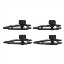 2x4PCS 나일론 캔버스 클립 캠핑 헤비 듀티 텐트/엄지 나사가 있는 천막 클램프, 블랙