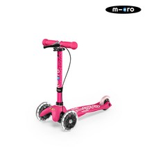 공식 마이크로킥보드 미니핸드 디럭스 LED 킥보드, 핑크