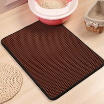 방수 애완 동물 고양이 배변 매트 접이식 EVA 더블 레이어 바닥 미끄럼 방지 포수, 03 Brown_03 45x60cm