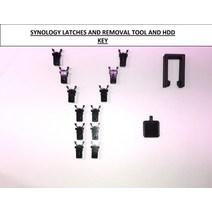 12 시놀로지 리페어 PUSH TO LOCK LATCHES+리무버 툴+KEY FOR D3 D5 OR D6 TRAYS