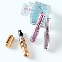 쉬운리필 향수공병 향수통 5미리 미세분사 미스트 공병 휴대용 향수병 여행용 용기, 무광ㅡ핑크, 1.8 x 8cm, 1