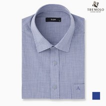 인디안 TREMOLO 남성 솔리드 서커 반소매 남방_TRBNSWY3221