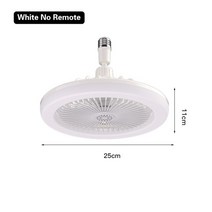 실링팬조명 있는 천장 E27 컨버터 베이스 리모컨 전기 냉각 360 ° 거실 침실, 06 White No Remote