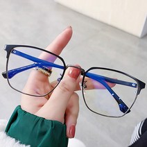다이뽀 몽셀리나 빈티지 하프 메탈 프레임 블루라이트 차단 안경