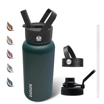 BJPKPK 스테인리스 스틸 보온병 빨대 포함 27 oz 화이트 비취109397, 40oz(1200ml), Army Green
