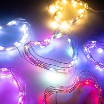 LED 와이어전구 트리장식 피켓 전구 크리스마스, 10구 골드