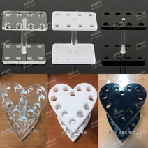 네일 브러쉬스탠드 브러쉬꽂이 브러쉬홀더 브러쉬거치대 브러쉬 건조대 브러쉬진열대 디스플레이 네일아트, 5.하트12구/블랙-CO