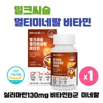 간이 피곤할때 밀크씨슬 실리마린 엉겅퀴 밀크씨유 밀크시스 지친간 활력 멀티비타민 여성 남성 중년 건강기능식품, 90정 x 1개