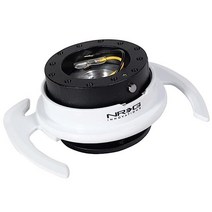 USPL NRG SRK-700BK-WT Gen 4.0 스티어링 휠 퀵 릴리즈 - 화이트 링이 있는 블랙 바디 + 미국 퍼포먼스 랩 방향제